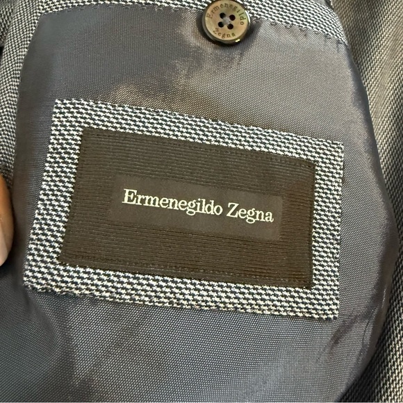 Ermenegildo Zegna Milano Easy Wool Linen & Silk Blazer Suit Jacket Size 52 R - Picture 6 of 13